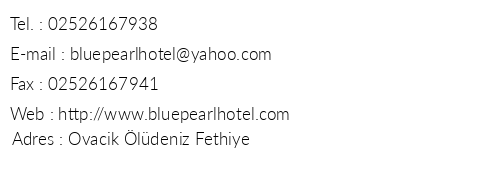 Blue Pearl Hotel telefon numaralar, faks, e-mail, posta adresi ve iletiim bilgileri
